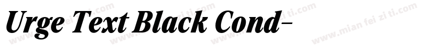 Urge Text Black Cond字体转换